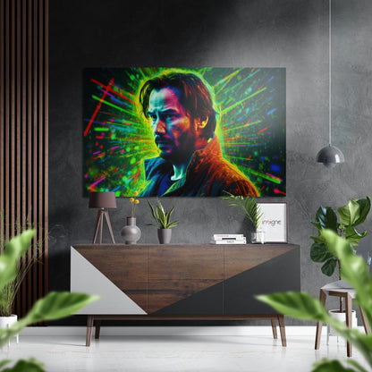 Black Suit Assassin Brushed Aluminum Dibond Wall Art