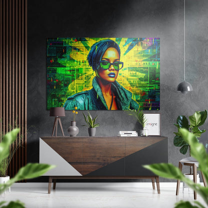 Cool Girl Brushed Aluminum Dibond Wall Art