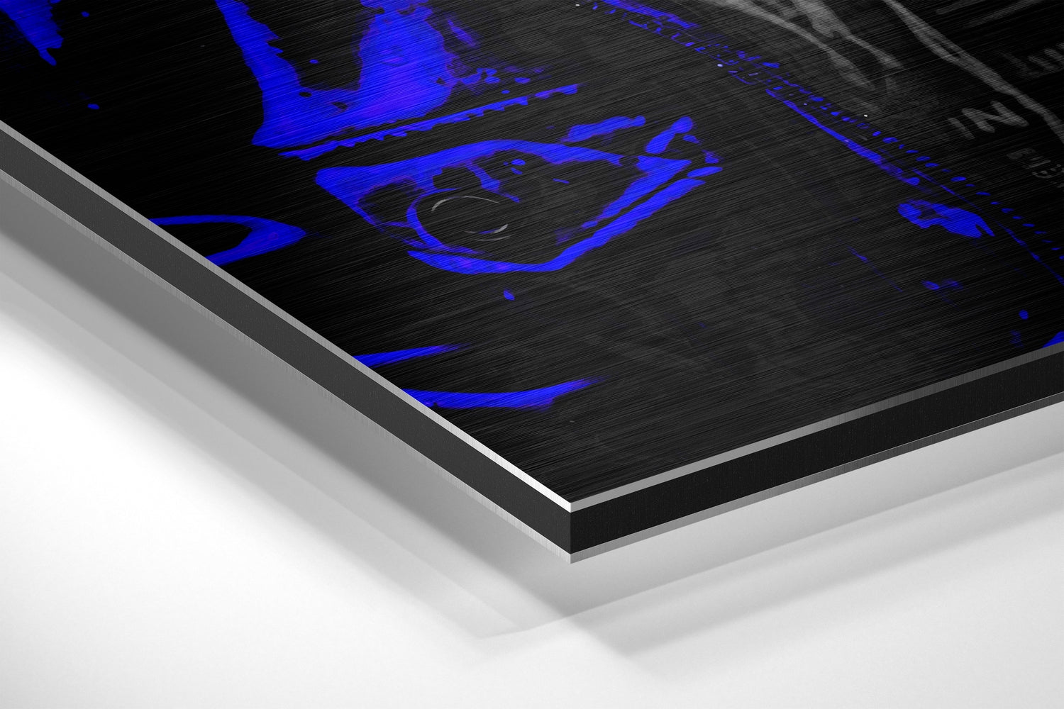 Electric Blue Hoodie Ape Aluminum Brushed Aluminum Dibond Wall Art