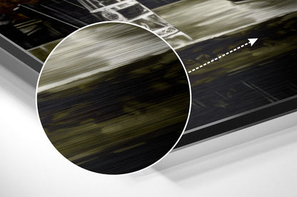 Amber Gown Woman at Bar Brushed Aluminum Dibond Wall Art