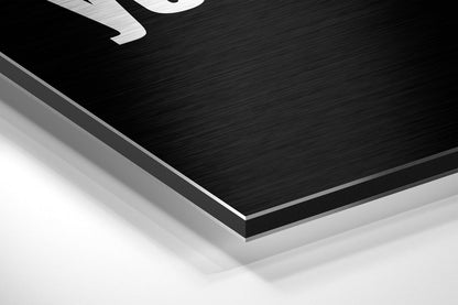 Two Rules for Success Black Quote Brushed Aluminum Dibond Wall Art
