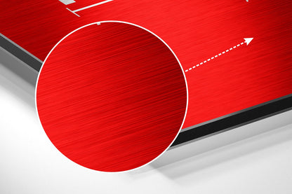 Red Laughter Scale Hahaha Typography Brushed Aluminum Dibond Wall Art