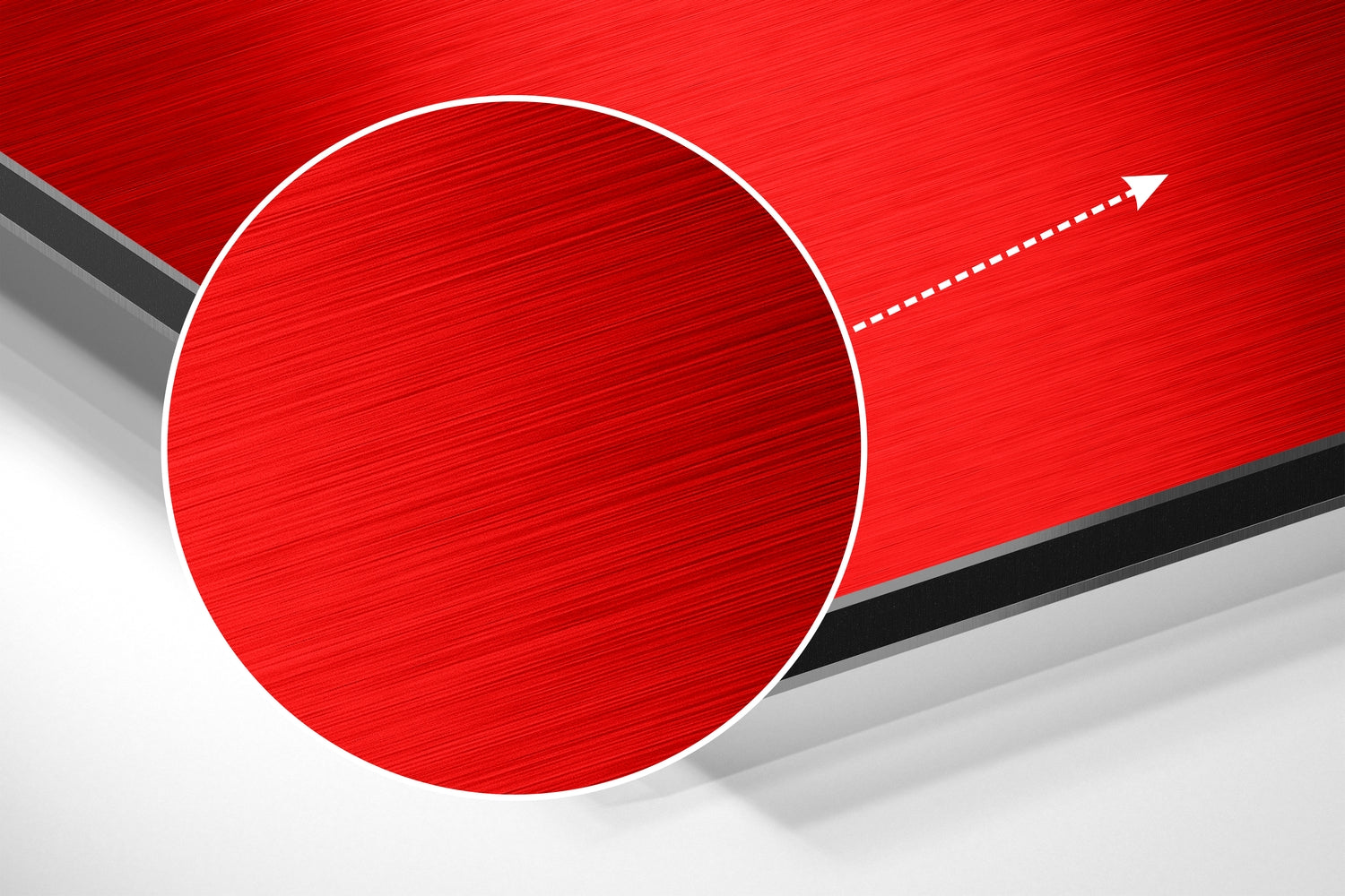 Red Panel Black Text Keep It Simple Brushed Aluminum Dibond Wall Art