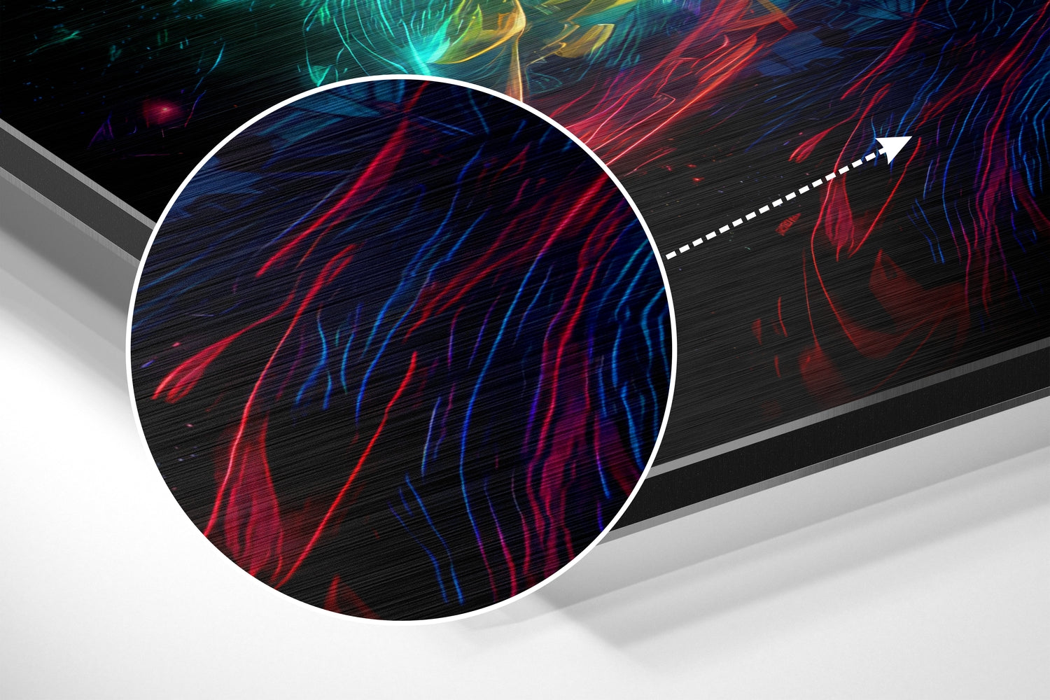 Rainbow Ribbon Nebula Brushed Aluminum Dibond Wall Art