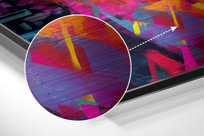 Neon Graffiti Wall Flexing Boxer Brushed Aluminum Dibond Wall Art