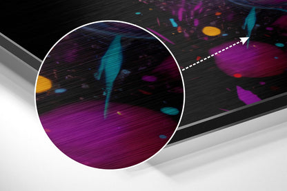 Rainbow Paint Splash Genius Portrait Brushed Aluminum Dibond Wall Art