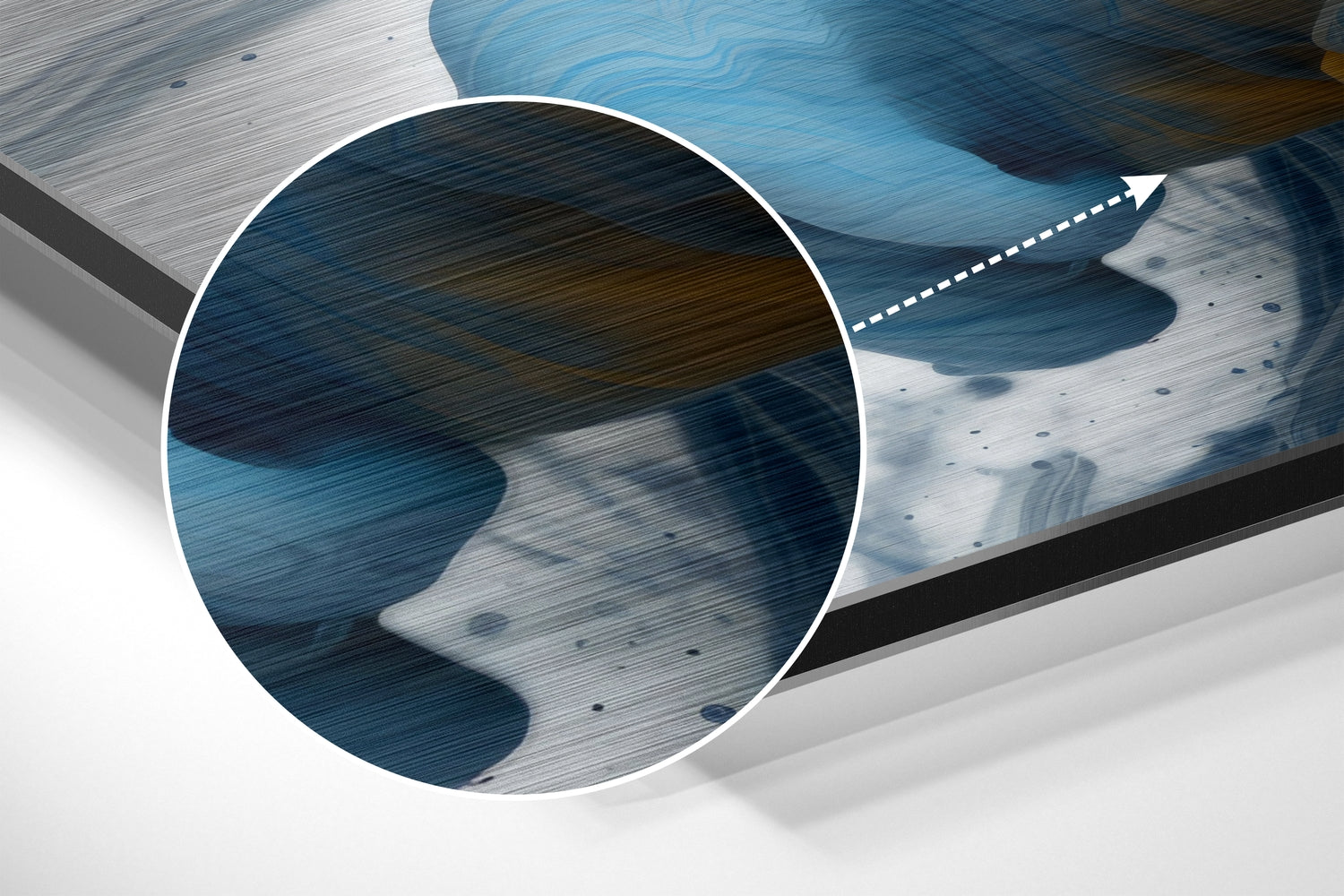 Color Explode Brushed Aluminum Dibond Wall Art