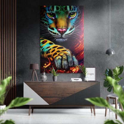 Baby Tiger Brushed Aluminum Dibond Wall Art
