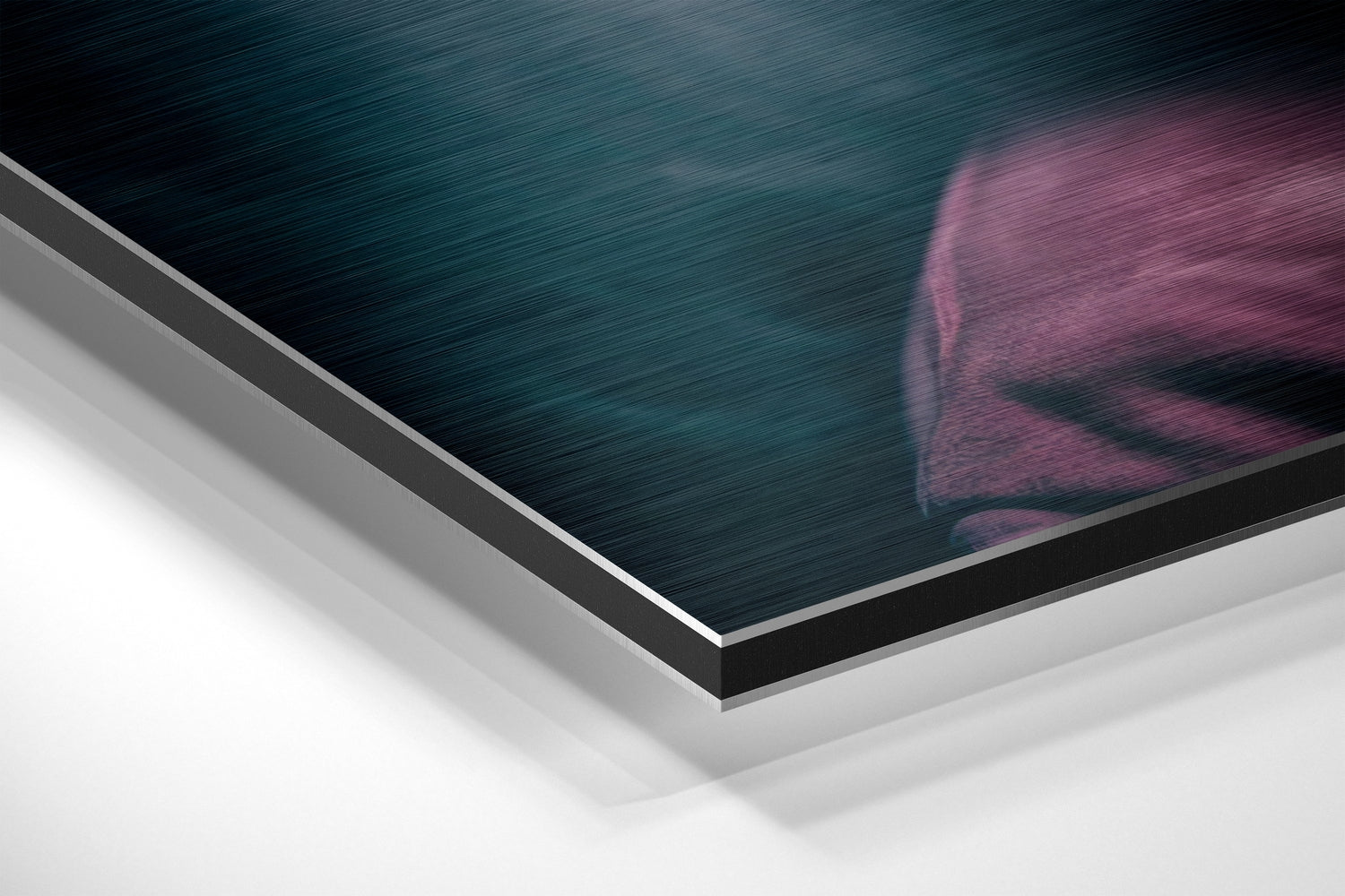 Pink Hooded Rapper In Smoke Brushed Aluminum Dibond Wall Art