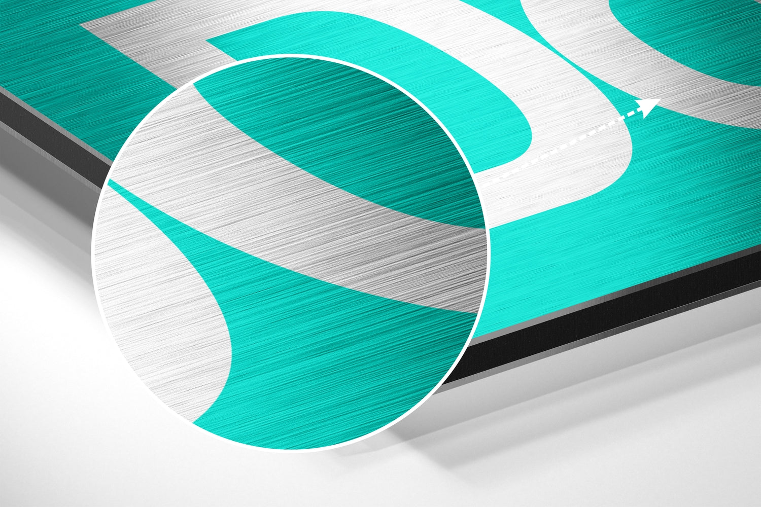 Teal Bold Get Shit Done Brushed Aluminum Dibond Wall Art