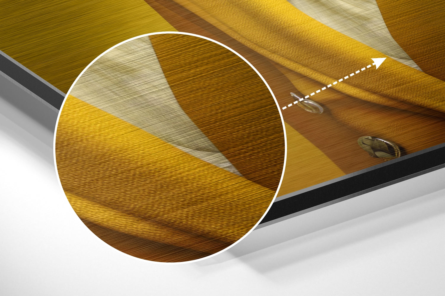 Mustard Yellow Trench Coat Goose Brushed Aluminum Dibond Wall Art