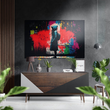 Confrontation Brushed Aluminum Dibond Wall Art