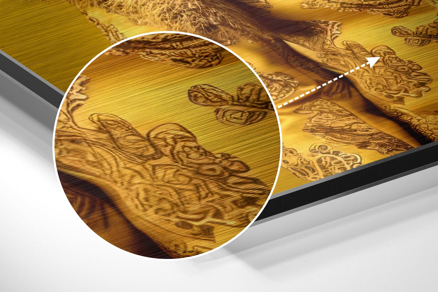 Lion Prince Brushed Aluminum Dibond Wall Art