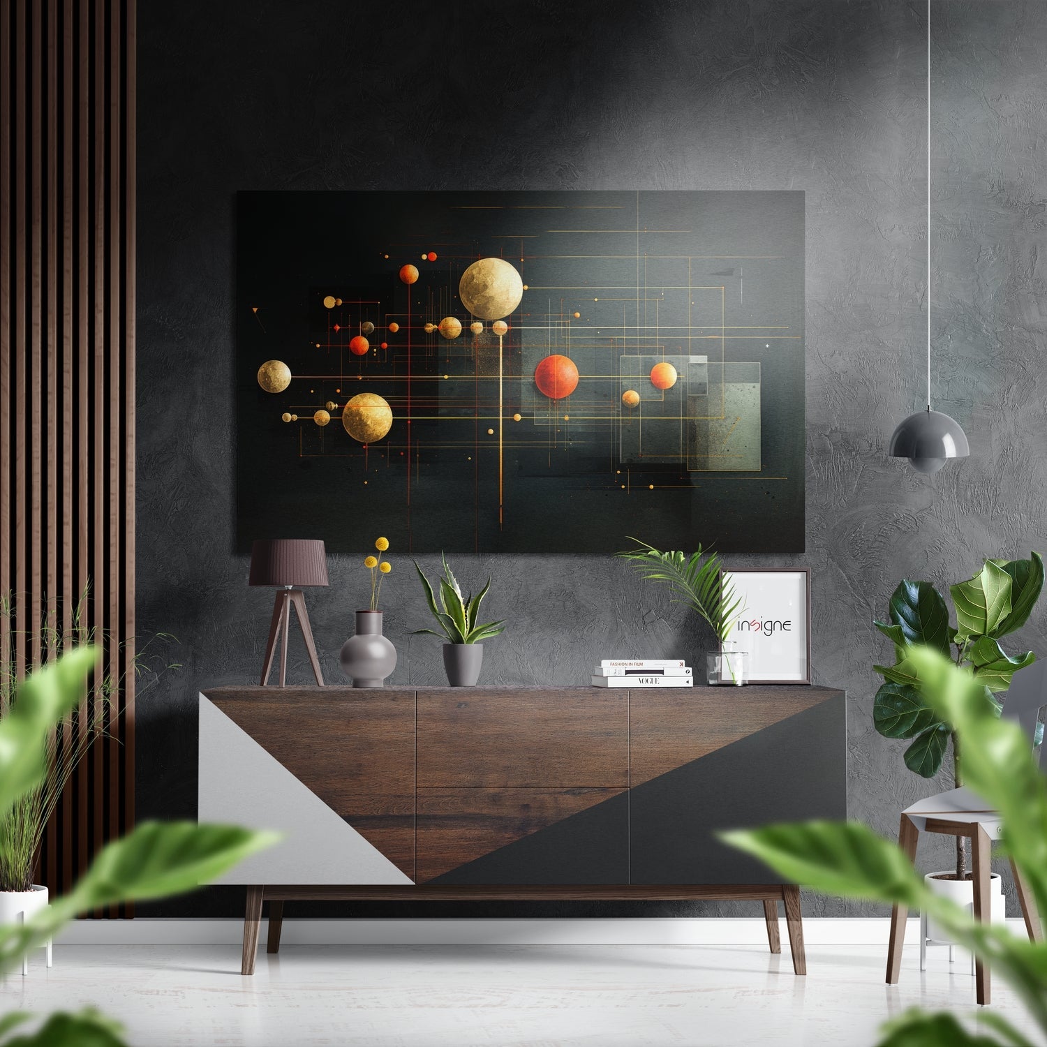 Spheres Brushed Aluminum Dibond Wall Art