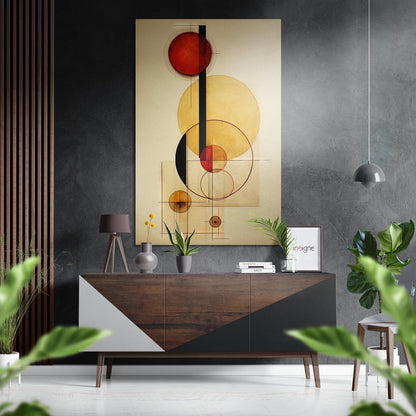 Circles Brushed Aluminum Dibond Wall Art