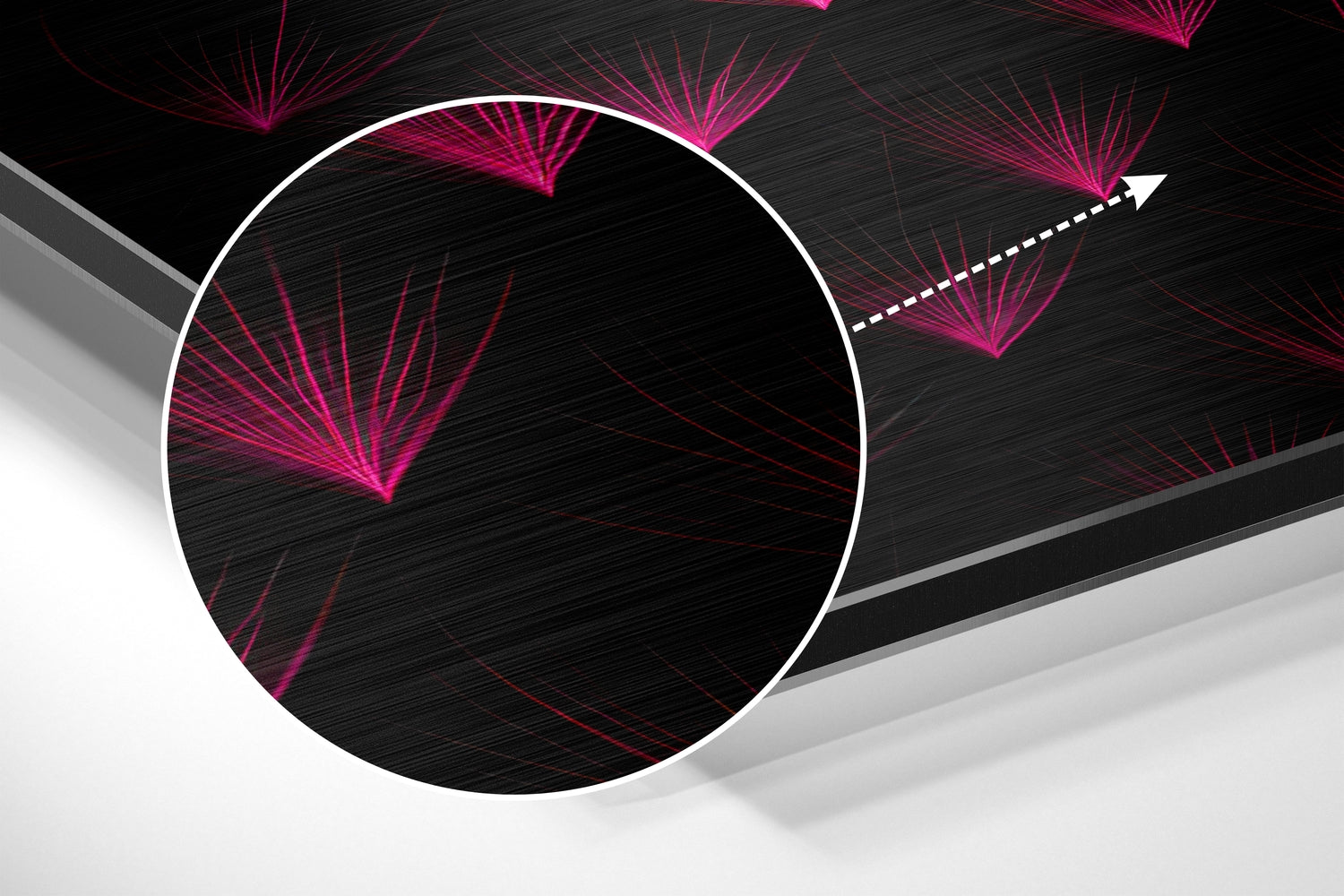 Hot Pink Layered Lotus Mandala Brushed Aluminum Dibond Wall Art