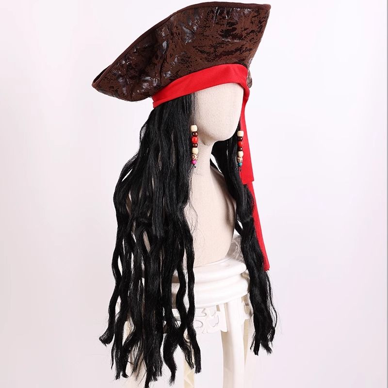 Halloween Captain Jack Sparrow hat wig