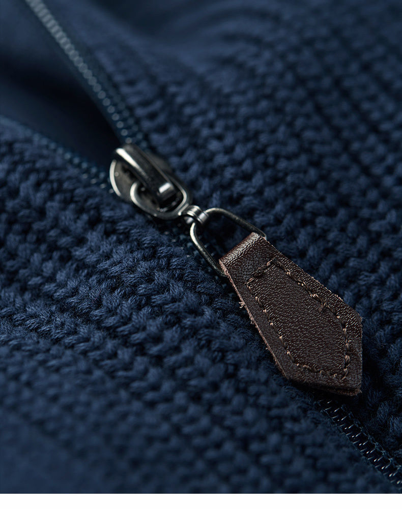 2024 half-high collar zipper sweater