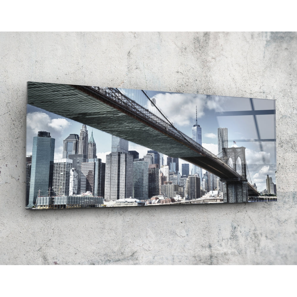 Brooklyn Bridge Glass Wall Art (36"x14")