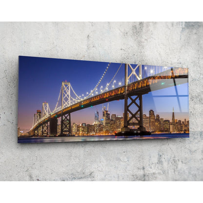 Bridge Glass Wall Art (36"x14")