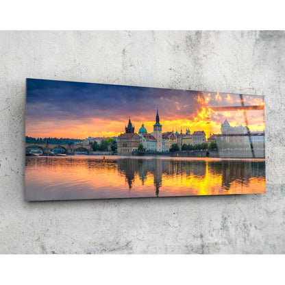 Prague Glass Wall Art (36"x14")