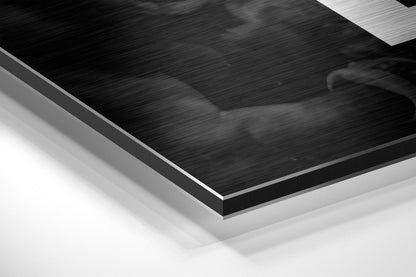Bold White Typography Boxing Ring Brushed Aluminium Dibond Wall Art