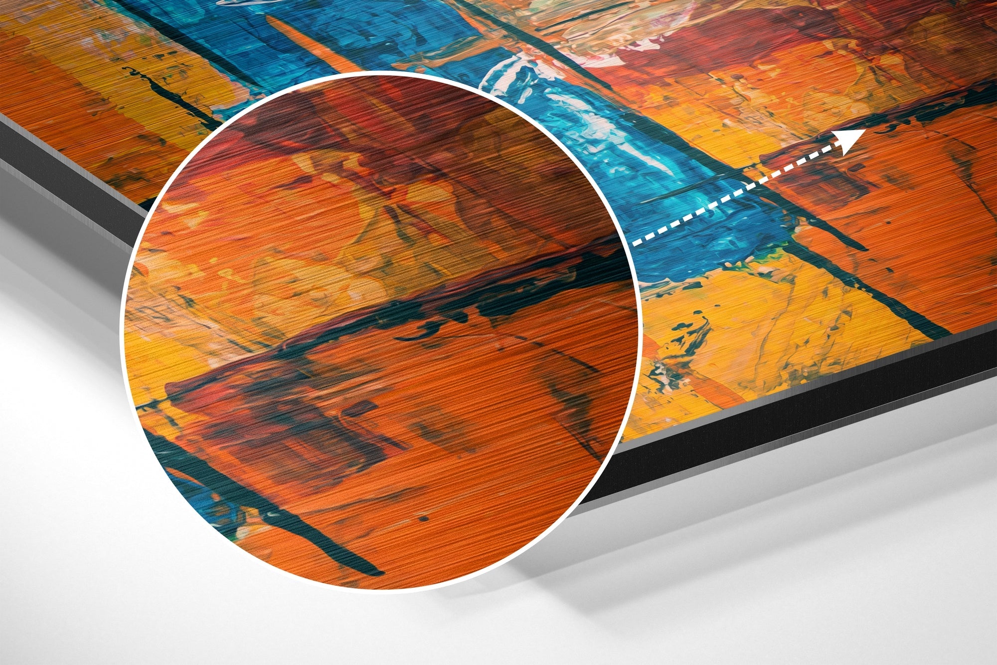 Color Blocks Brushed Aluminium Dibond Wall Art