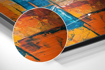 Color Blocks Brushed Aluminium Dibond Wall Art