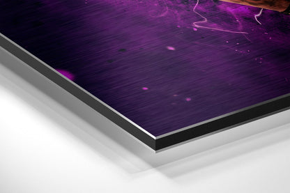 Purple Number 23 Jersey Back View Brushed Aluminium Dibond Wall Art