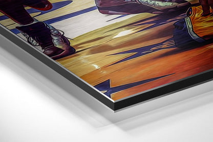 Basketball Legend Tribute Brushed Aluminium Dibond Wall Art