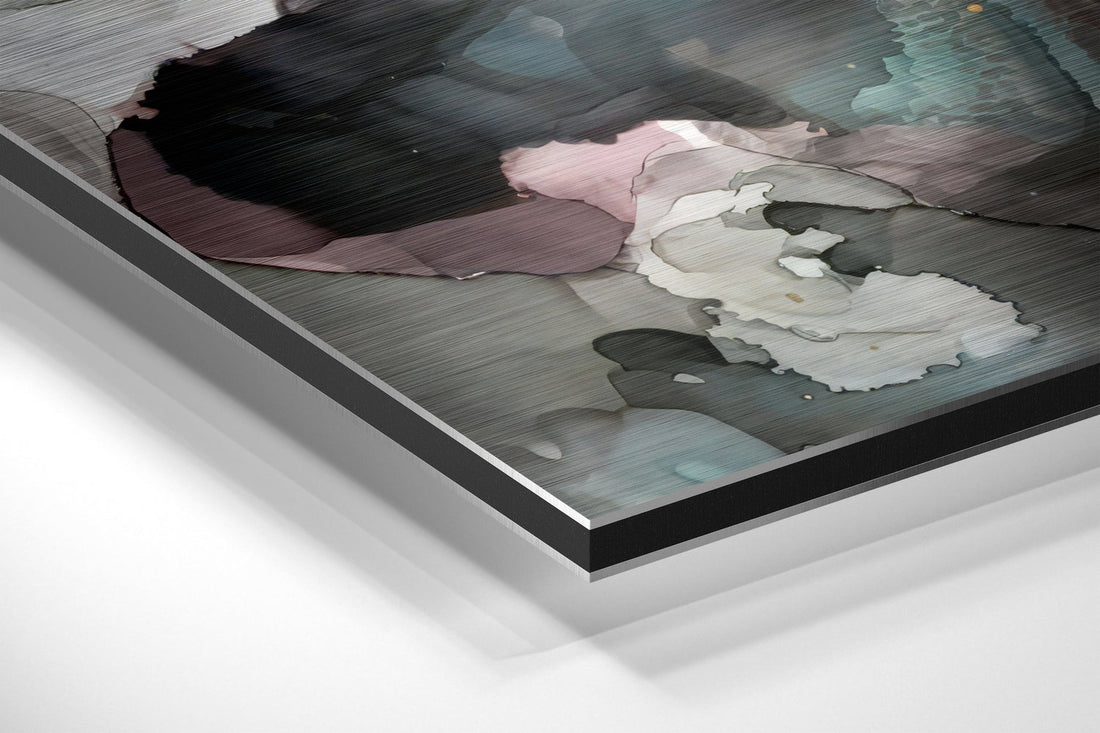 Abstract Flower Brushed Aluminium Dibond Wall Art