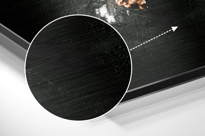 Monochrome Striped Kit Goal Shout Brushed Aluminium Dibond Wall Art