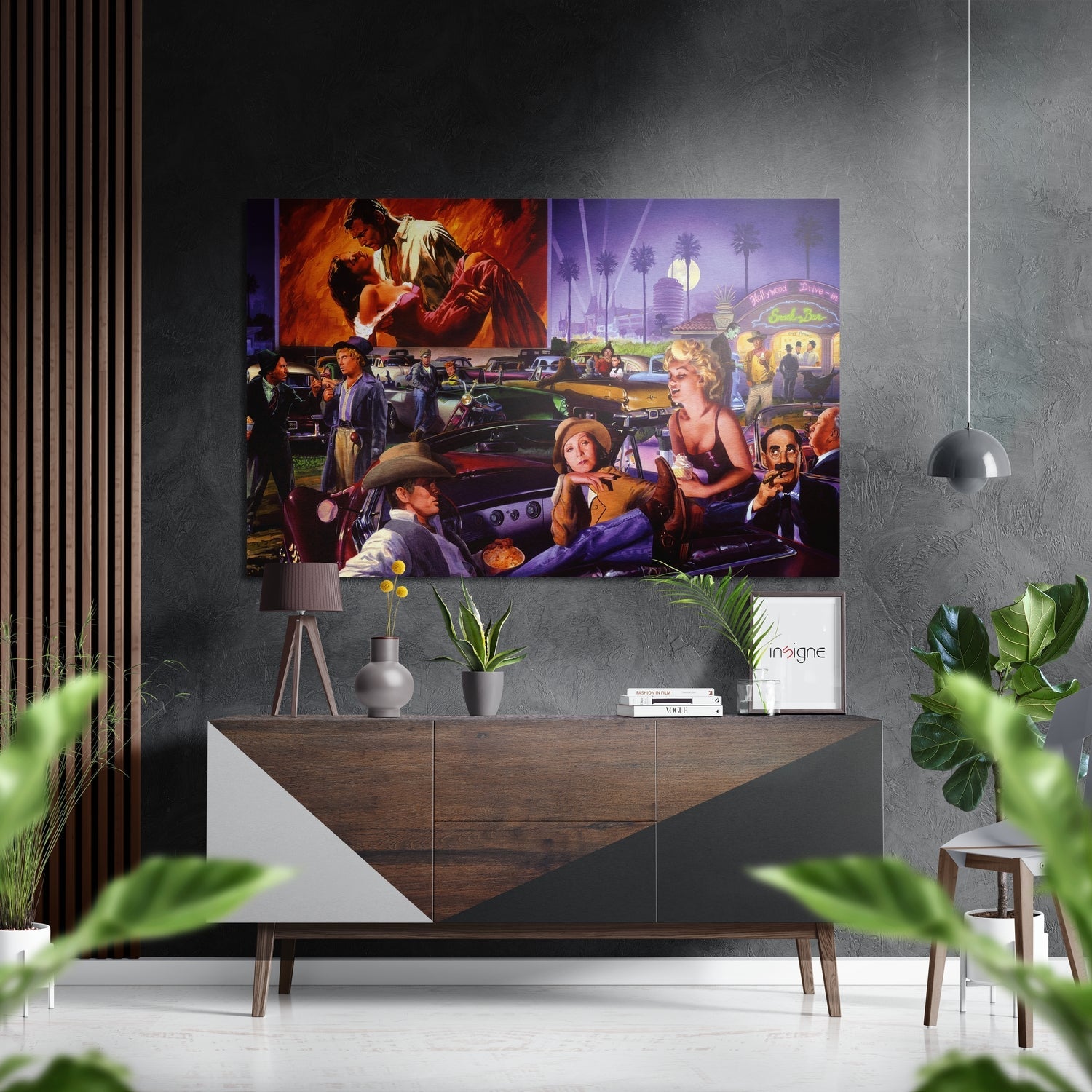 Golden Age Starlet at Cinema Brushed Aluminium Dibond Wall Art