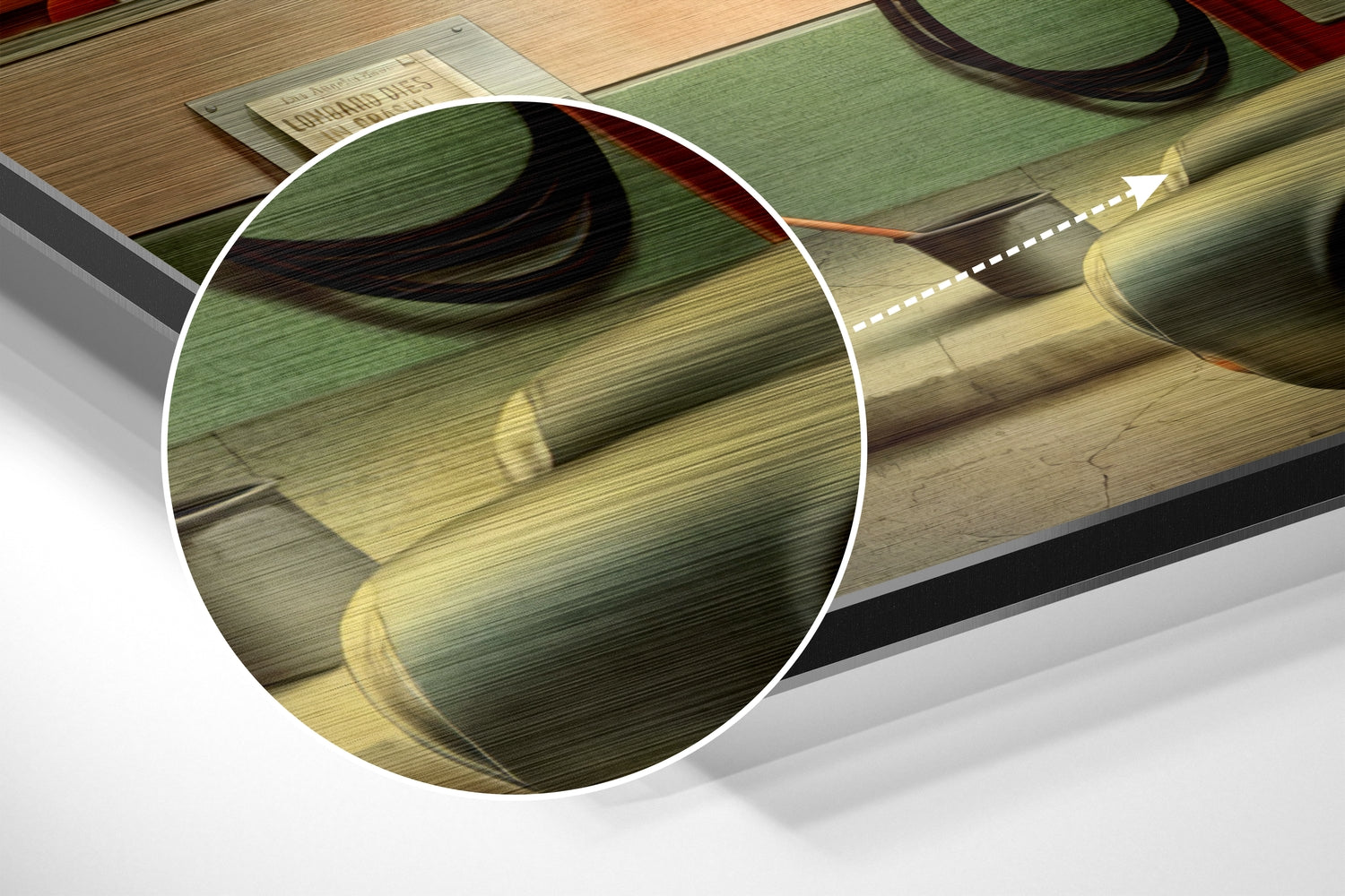 Retro Gas Station Brushed Aluminium Dibond Wall Art