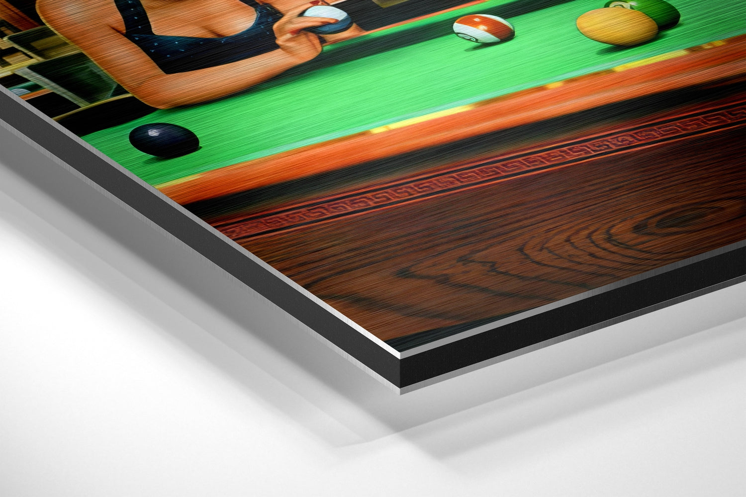 Arched Billiards Hall Break Shot Brushed Aluminium Dibond Wall Art