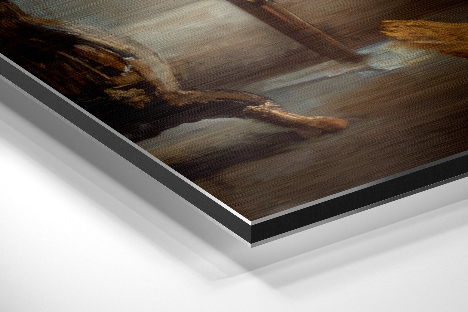 The Portrait of Happiness Brushed Aluminium Dibond Wall Art