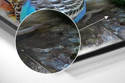Budgies in Love Brushed Aluminium Dibond Wall Art
