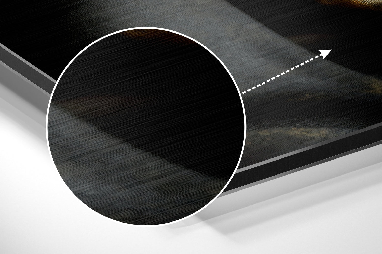 Gold Lips And Fingers Silence Brushed Aluminium Dibond Wall Art