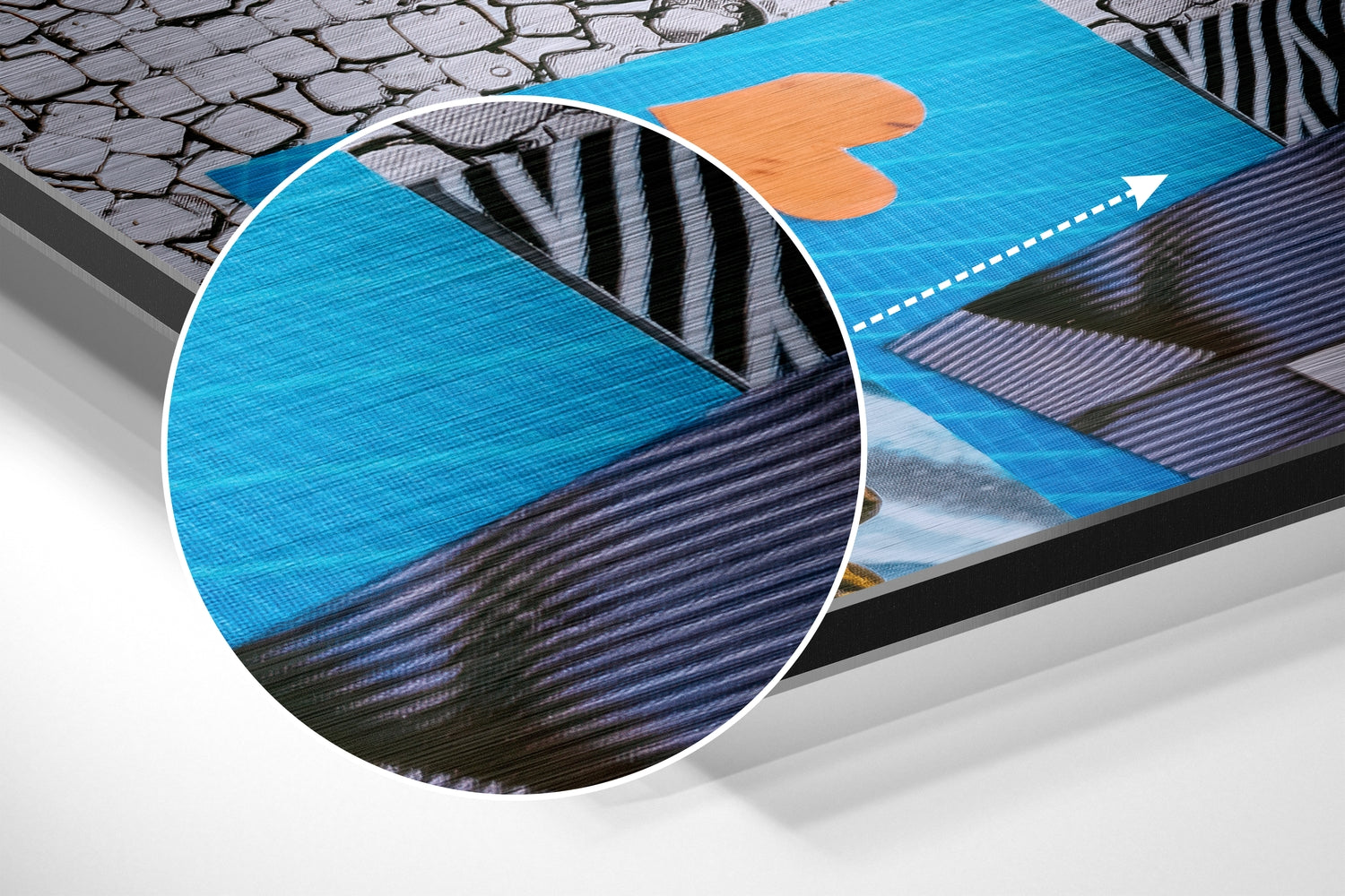 Patchwork Eyes Brushed Aluminium Dibond Wall Art