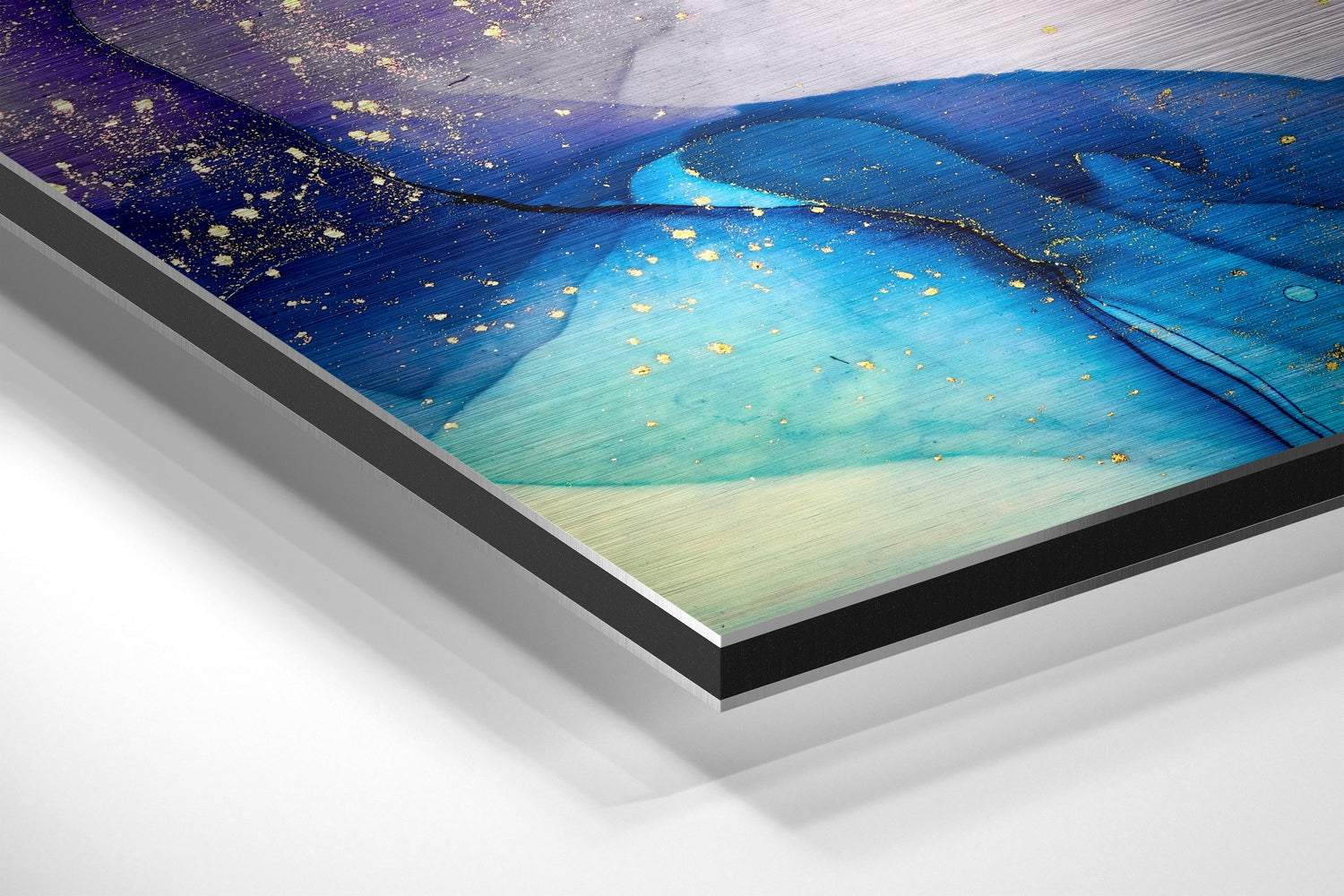 Purple Wave Brushed Aluminium Dibond Wall Art