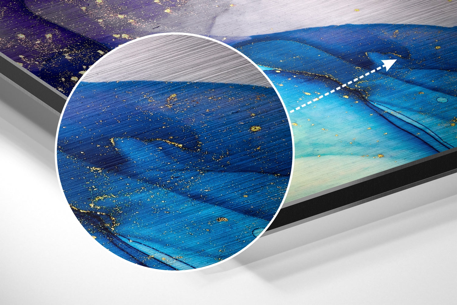 Purple Wave Brushed Aluminium Dibond Wall Art