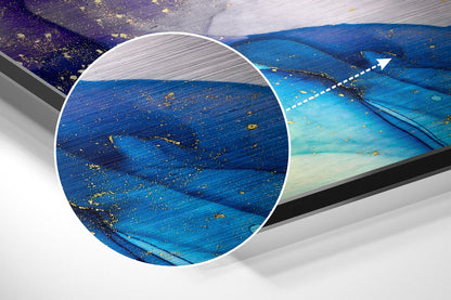 Purple Wave Brushed Aluminium Dibond Wall Art
