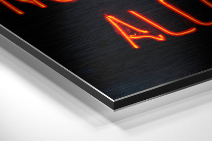No Drugs Brushed Aluminium Dibond Wall Art