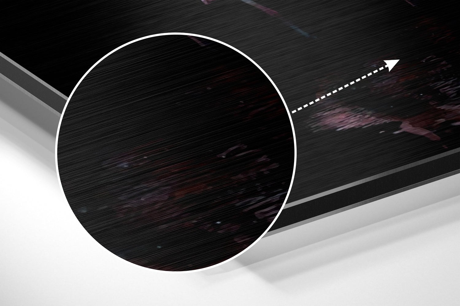 Flamingo Flock On Black Brushed Aluminium Dibond Wall Art