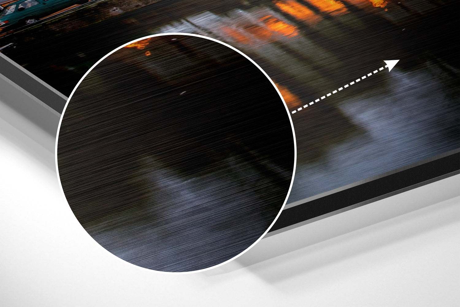 River in the City Brushed Aluminium Dibond Wall Art