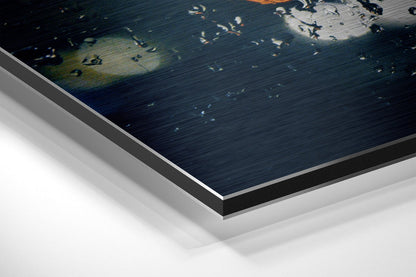 City Lights Brushed Aluminium Dibond Wall Art