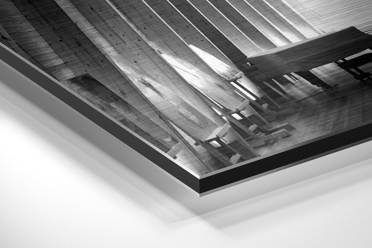 Alone Brushed Aluminium Dibond Wall Art