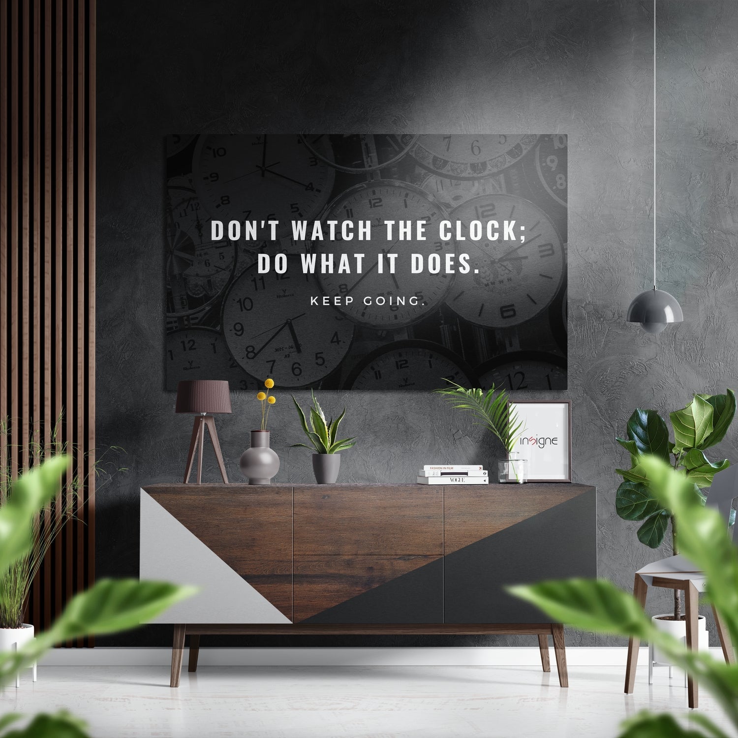 Keep Going Brushed Aluminium Dibond Wall Art