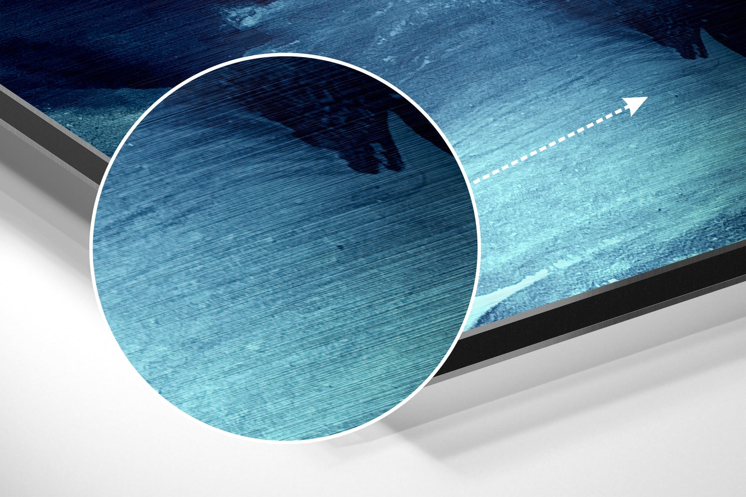 Abstract Waves Brushed Aluminium Dibond Wall Art