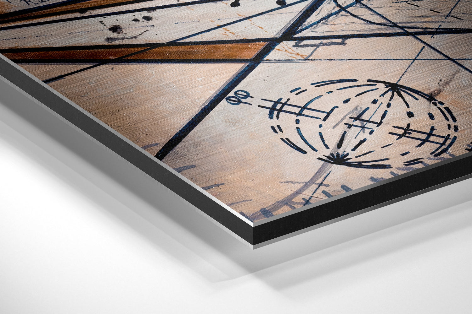 Geometry Brushed Aluminium Dibond Wall Art